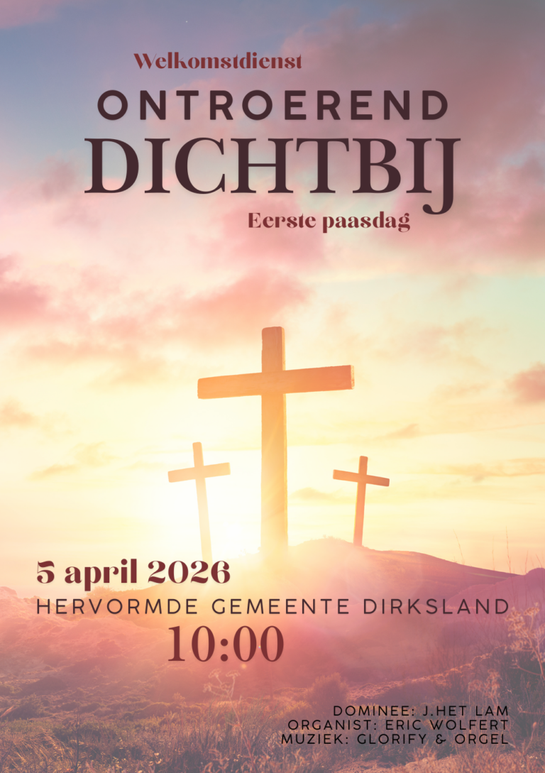 Welkomstdienst 5 april